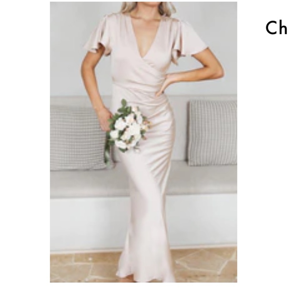 Esther & co Doren dress champagne color size S